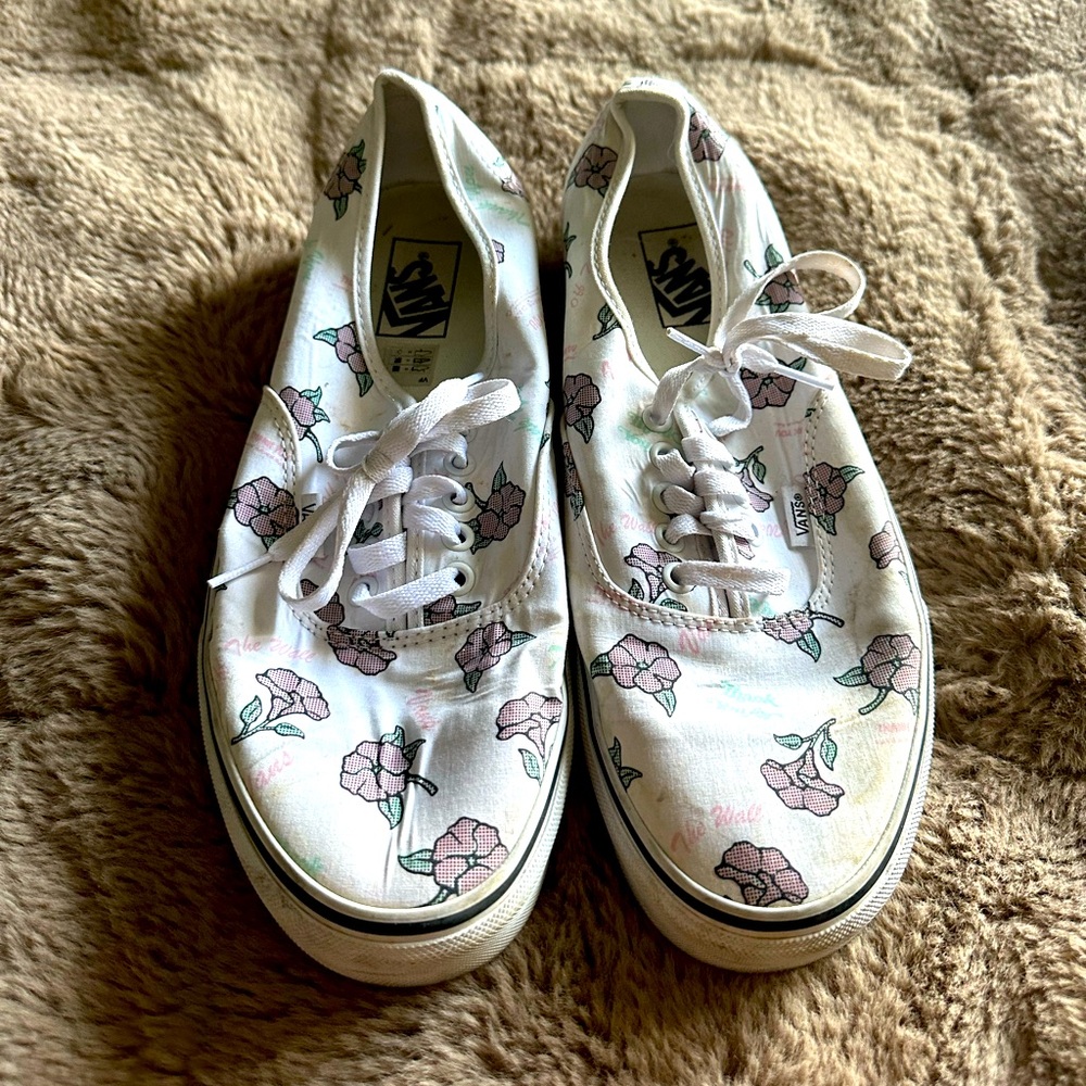 Vans - “Thank You” limited edition rose printed Vans